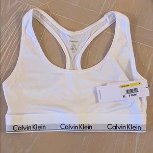 White Calvin Klein Sports Bra
